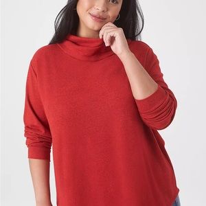 Lane Bryant Classic Long-Sleeve Cowl-Neck Tee